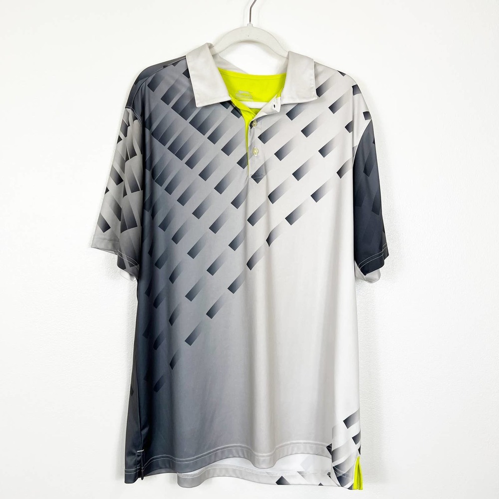 Slazenger Men's Polo Golf Shirt Gray Size XL